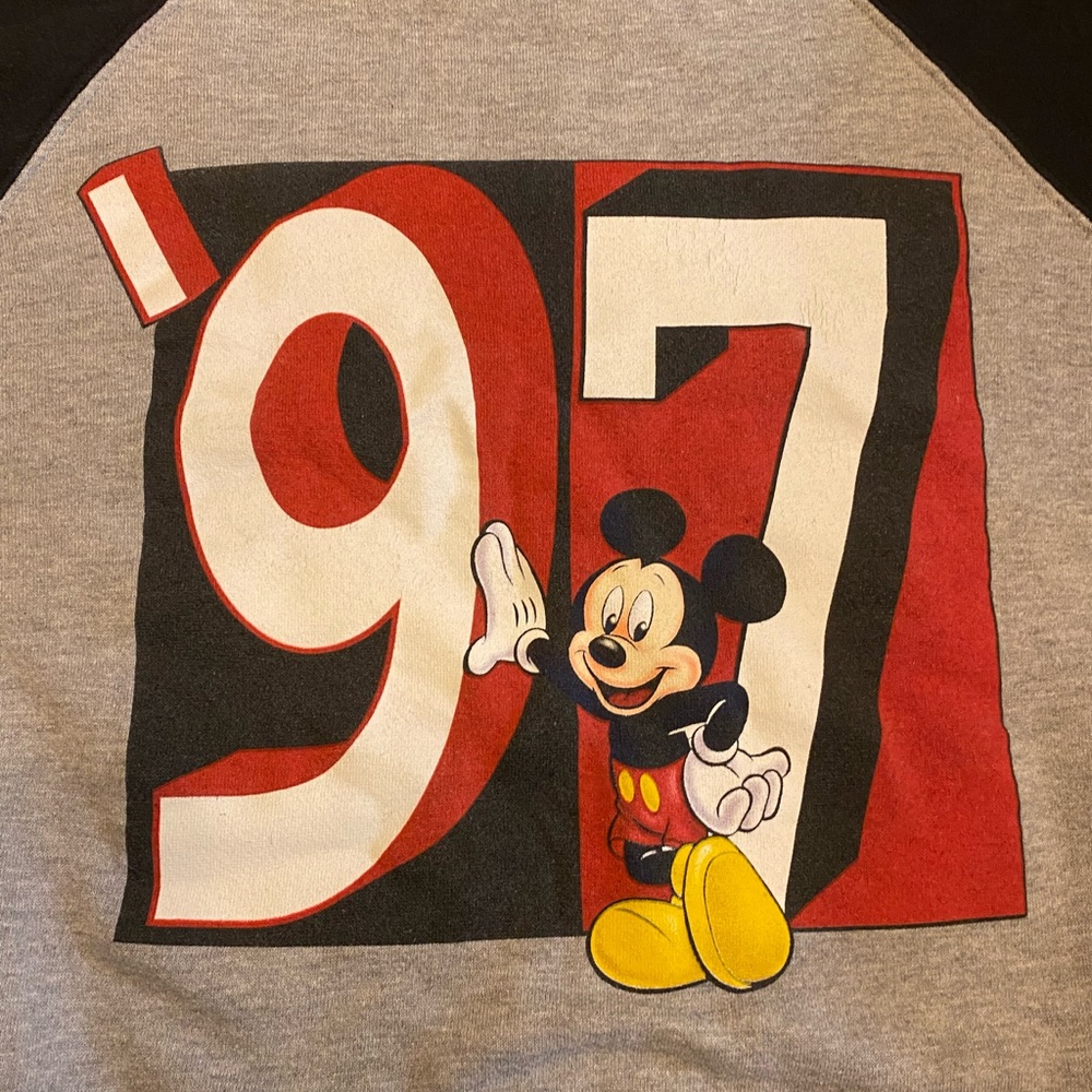 Disney Gray and Black Mickey Mouse 97 Sweatshirt - Picture 7 of 7